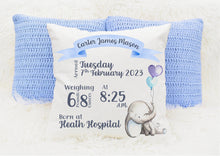 Load image into Gallery viewer, Personalised New Baby Cushion