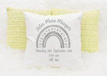 Load image into Gallery viewer, Personalised New Baby Cushion