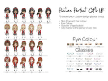 Load image into Gallery viewer, Personalised Girl's Water Bottle, Back to School Water Bottle, Stainless Steel Bottle with Custom Girl Character in Red School Uniform.