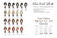 Load image into Gallery viewer, Personalised Girl's Water Bottle, Back to School Water Bottle, Stainless Steel Bottle with Custom Girl Character in Grey School Uniform.