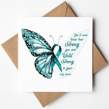 Load image into Gallery viewer, Personalised Butterfly Encouragement Card, Thinking of You
