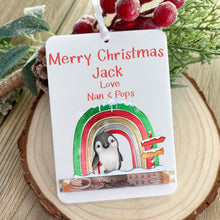 Load image into Gallery viewer, Personalised Christmas Money Holder with Name, Festive Animal and Gnome Designs
