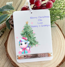 Load image into Gallery viewer, Personalised Christmas Money Holder with Name, Festive Animal and Gnome Designs
