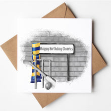 Load image into Gallery viewer, Personalised Cricket Birthday Card with Custom Front Wording

