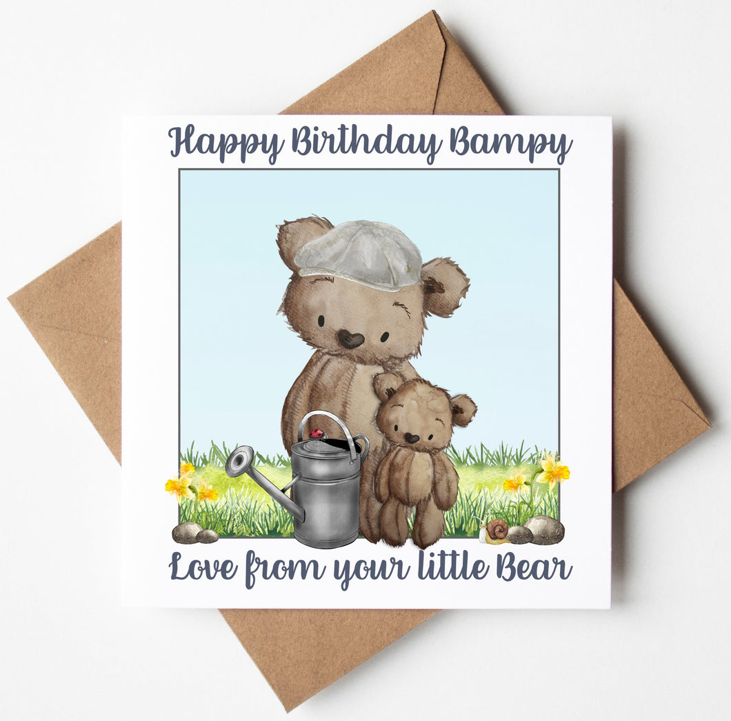 Bampy Birthday Card,  Personalised Birthday Card