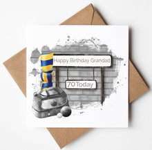 Load image into Gallery viewer, Printed Personalised Hockey Birthday Card
