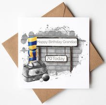 Load image into Gallery viewer, Printed Personalised Rugby Birthday Card
