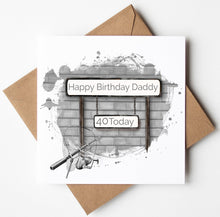 Load image into Gallery viewer, Printed Personalised Rugby Birthday Card
