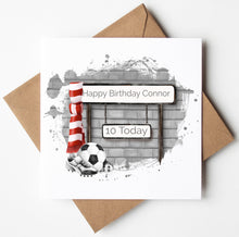 Load image into Gallery viewer, Printed Personalised Hockey Birthday Card
