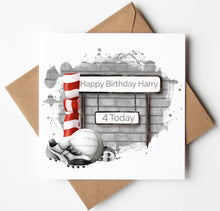 Load image into Gallery viewer, Printed Personalised Rugby Birthday Card
