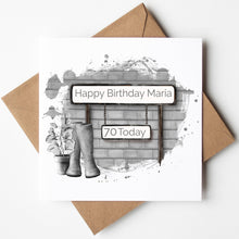 Load image into Gallery viewer, Printed Personalised Hockey Birthday Card
