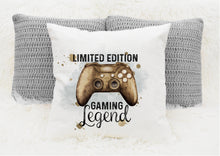 Load image into Gallery viewer, Personalised Gamer Cushions, Gaming Legend Cushion
