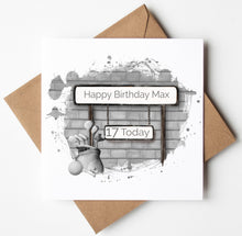 Load image into Gallery viewer, Printed Personalised Rugby Birthday Card
