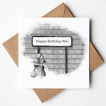 Load image into Gallery viewer, Printed Personalised Football/Soccer Birthday Card
