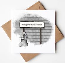 Load image into Gallery viewer, Printed Personalised Ice Hockey Birthday Card, Fathers Day Card
