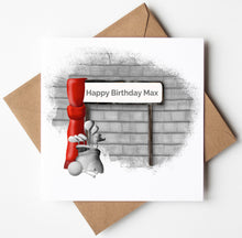 Load image into Gallery viewer, Printed Personalised Rugby Birthday Card, Fathers Day Card
