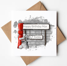 Load image into Gallery viewer, Printed Personalised Hockey Birthday Card
