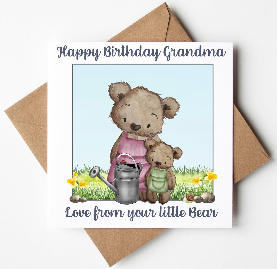 Grandma Birthday Card,  Personalised Birthday Card