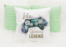 Load image into Gallery viewer, Personalised Gamer Cushions, Gamer Girl Cushion
