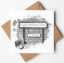 Load image into Gallery viewer, Printed Personalised Rugby Birthday Card
