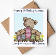 Load image into Gallery viewer, Nanny Birthday Card,  Personalised Birthday Card
