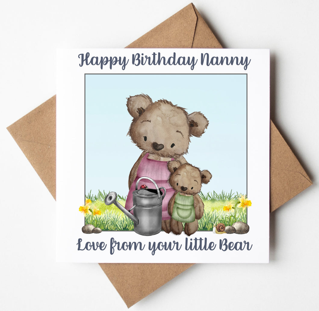 Nanny Birthday Card,  Personalised Birthday Card