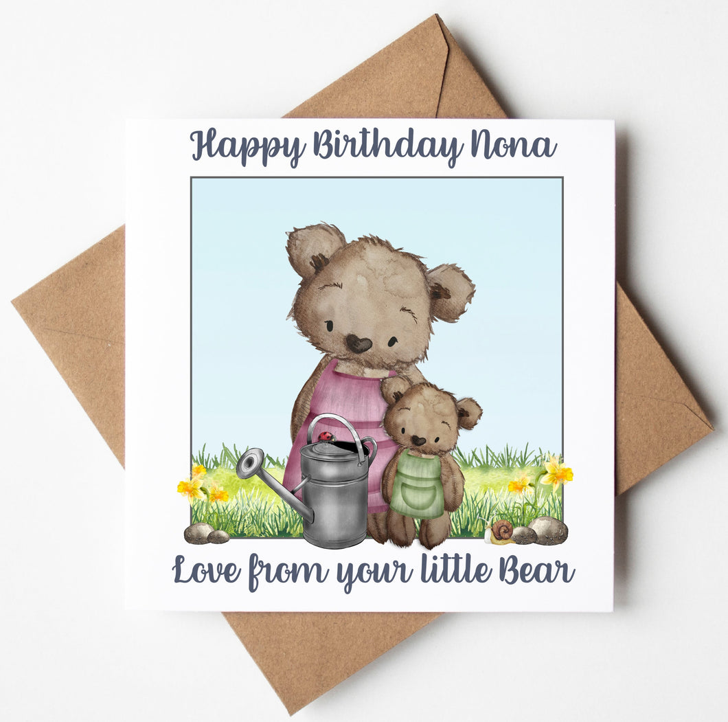 Nona Birthday Card,  Personalised Birthday Card