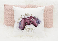 Load image into Gallery viewer, Personalised Gamer Cushions, Gamer Girl Cushion
