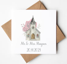 Load image into Gallery viewer, Personalised Wedding Card, printed personalised card
