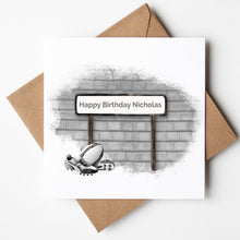 Load image into Gallery viewer, Printed Personalised Football/Soccer Birthday Card
