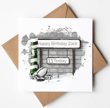 Load image into Gallery viewer, Printed Personalised Rugby Birthday Card
