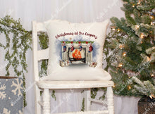 Load image into Gallery viewer, Personalised Christmas Fireplace Cushion
