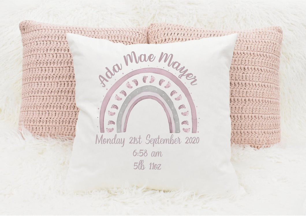 Personalised New Baby Cushion