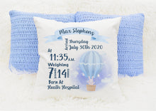 Load image into Gallery viewer, Personalised New Baby Cushion
