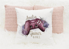 Load image into Gallery viewer, Personalised Gamer Cushions, Gamer Girl Cushion
