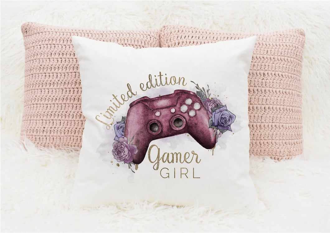 Personalised Gamer Cushions, Gamer Girl Cushion