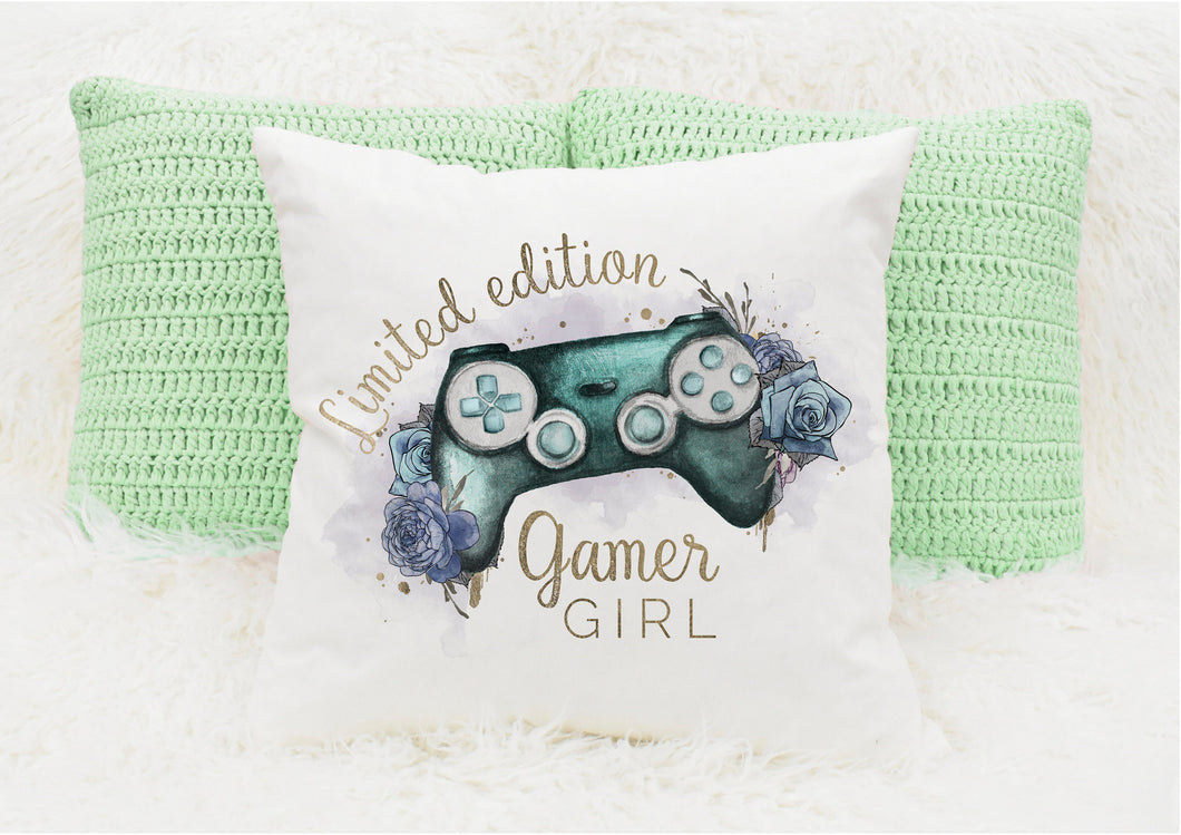 Personalised Gamer Cushions, Gamer Girl Cushion