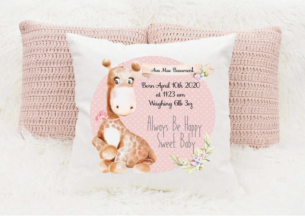 Personalised New Baby Cushion