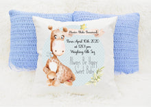 Load image into Gallery viewer, Personalised New Baby Cushion
