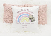 Load image into Gallery viewer, Personalised New Baby Cushion
