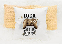 Load image into Gallery viewer, Personalised Gamer Cushions, Gaming Legend Cushion
