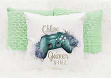 Load image into Gallery viewer, Personalised Gamer Cushions, Gamer Girl Cushion
