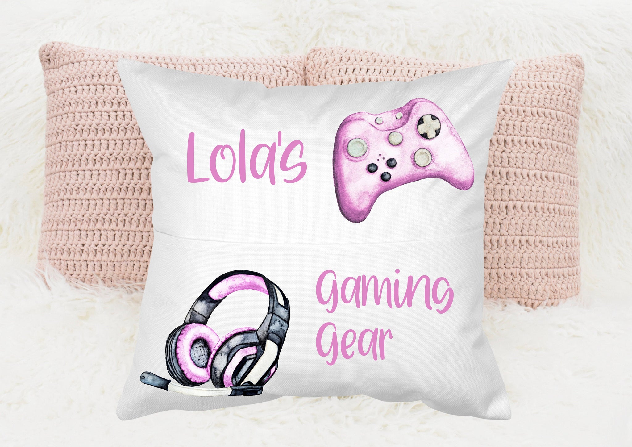 Personalised Gaming Gear Pocket Cushions – Picture Perfect Gifts UK