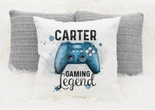 Load image into Gallery viewer, Personalised Gamer Cushions, Gaming Legend Cushion
