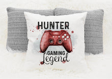 Load image into Gallery viewer, Personalised Gamer Cushions, Gaming Legend Cushion
