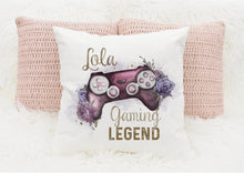 Load image into Gallery viewer, Personalised Gamer Cushions, Gamer Girl Cushion
