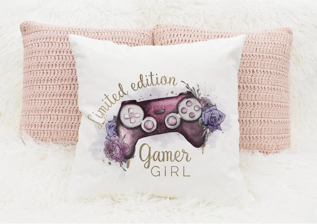 Personalised Gamer Cushions, Gamer Girl Cushion