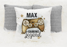 Load image into Gallery viewer, Personalised Gamer Cushions, Gaming Legend Cushion
