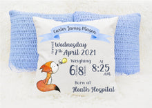 Load image into Gallery viewer, Personalised New Baby Cushion
