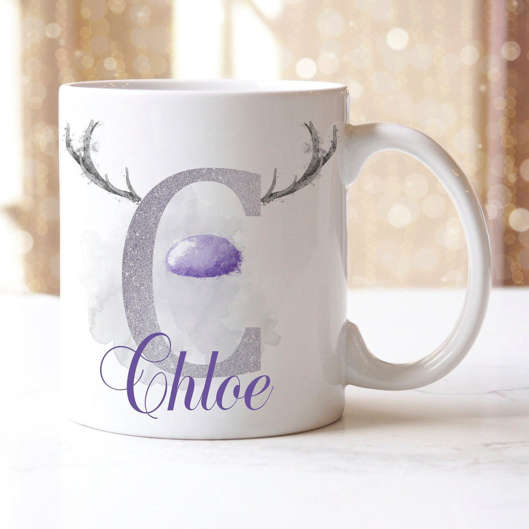 Personalised Christmas Mugs - Lilac